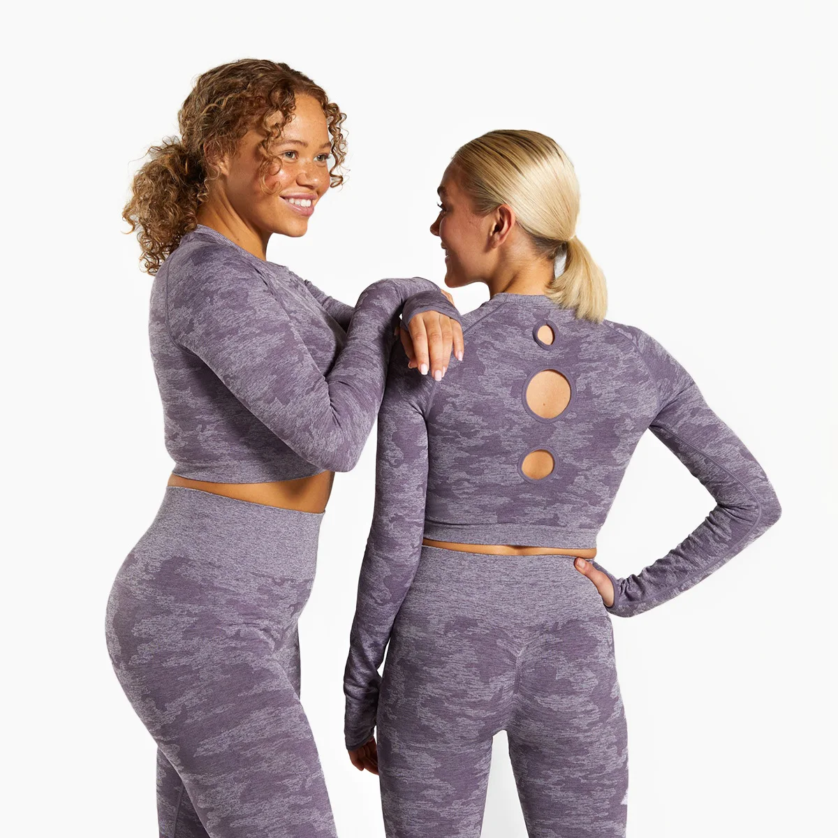 
Женская Мягкая Толстая камуфляжная компрессионная бесшовная одежда для йоги 