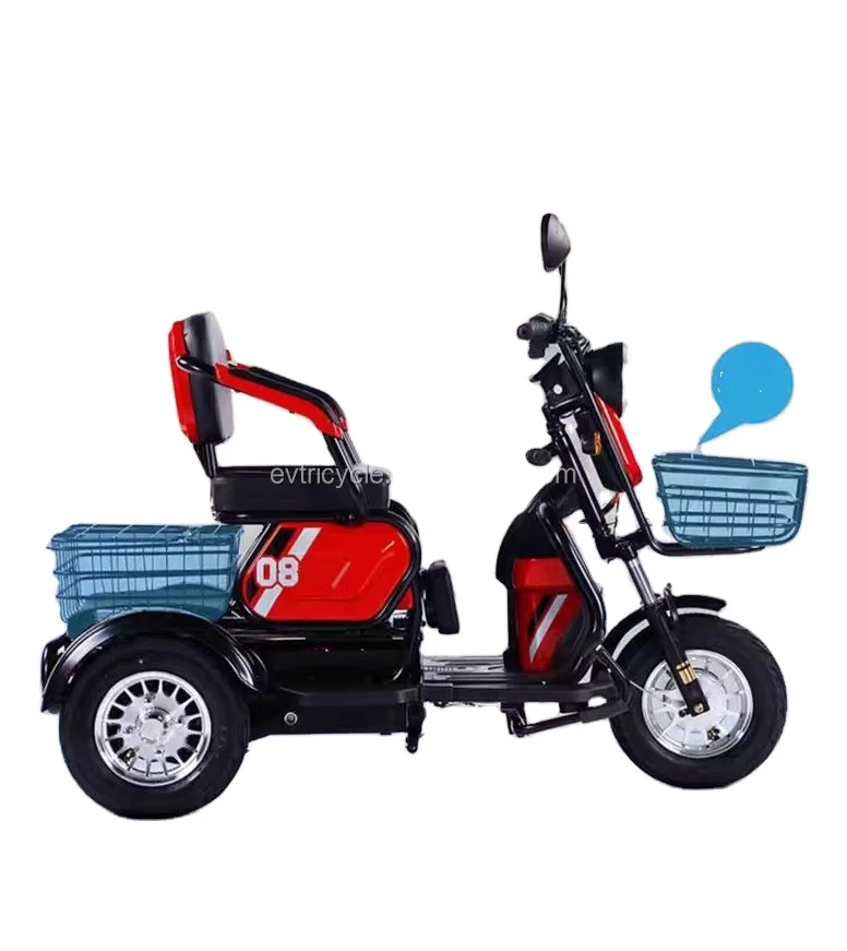 3 wheel folding electric leisure tricycle family use three wheel lead acid battery adult electric bike for elder disable