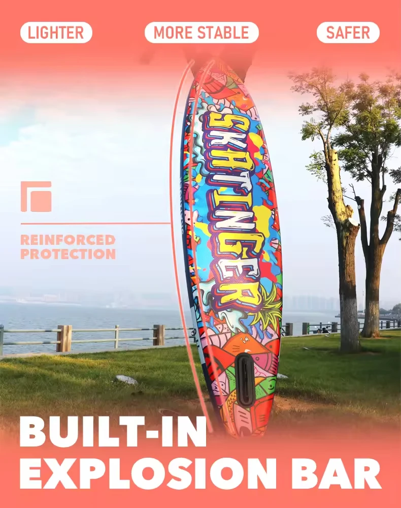 Skatinger hot selling touring  padel surf paddle board Foldable SUP surfing board stand up paddle surf for dropshipping