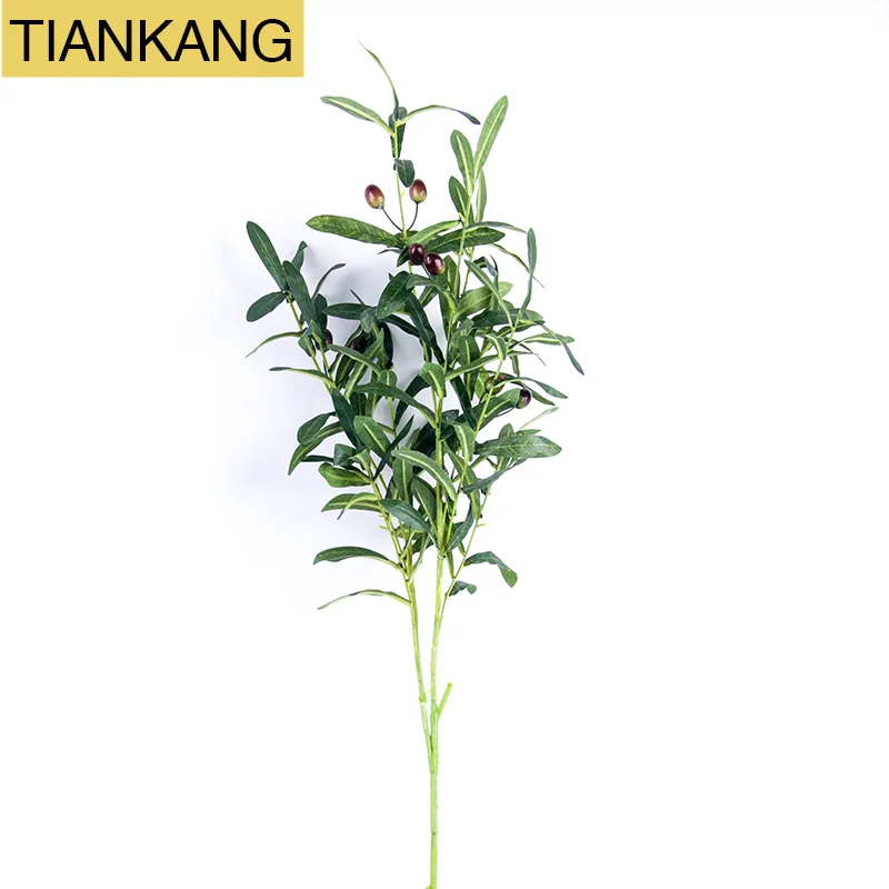 artificial Olive fruit tree branch artificial Olive leaves artificial plants wholesale artificial leaves