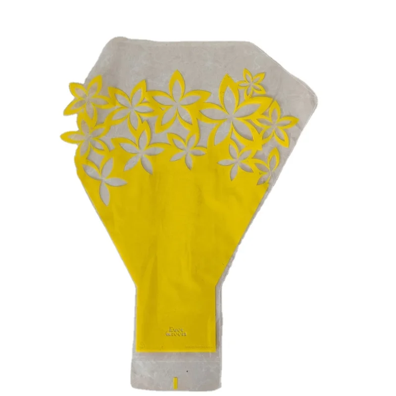 Customized Design Cpp Bopp Flower Sleeve Flower Bouquet Wrapping Paper Fresh Cut Flower Plastic Sleeve