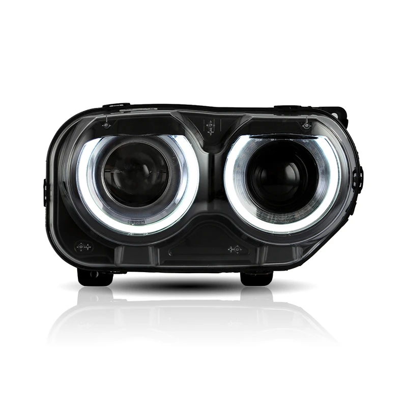 VLAND Wholesale LED Headlights 2015-UP Front Lamp SXT SRT With Sequential Turn Rear Light For Dodge Challenger Headlamp