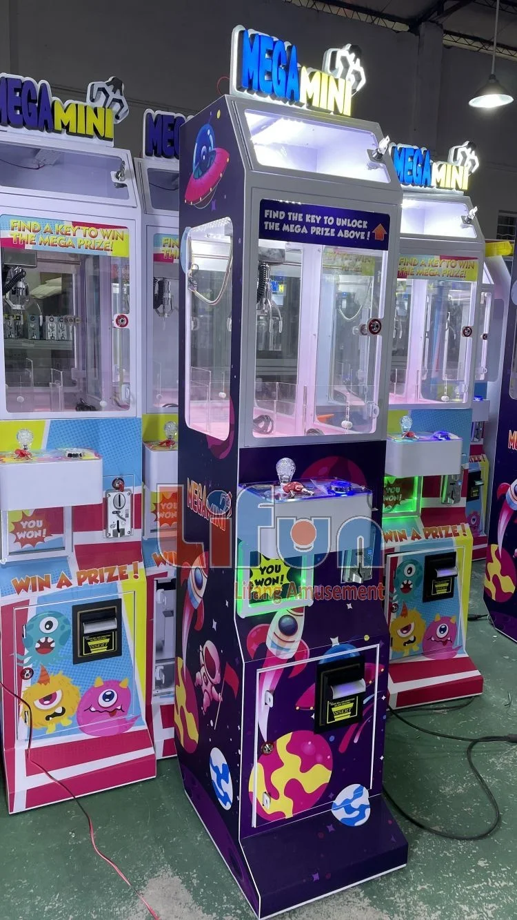 Lifun Rainny Toy Crane Machine Coin Operated Mini Doll Vending Gamer Mini Claw Machine With Bill Acceptor