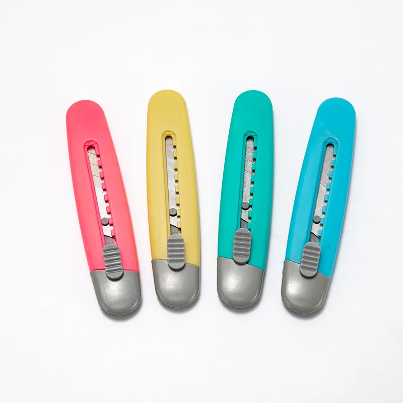 Цветной миниатюрный универсальный нож, портативный универсальный нож, канцелярские принадлежности, универсальный нож