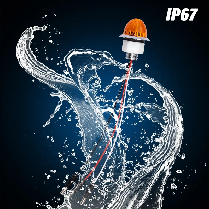 Truck side marker lights red amber white DOT approved mini watermelon truck lights waterproof IP67 side truck light