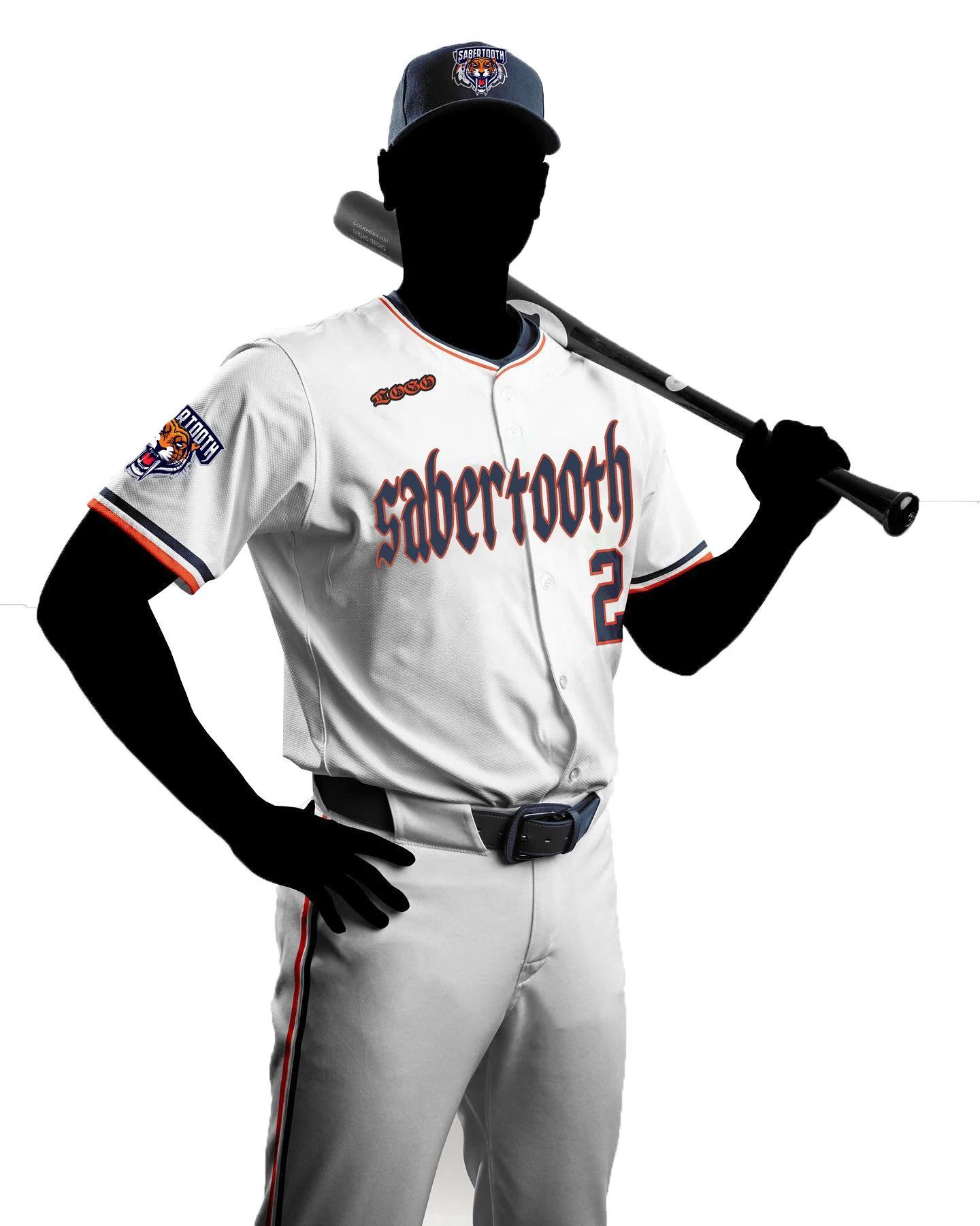 Oem Custom Logo Breathable Baseball Jersey Retro Sublimation Contest Stripe Saber Toothed Tiger Player Baseball Jersey
