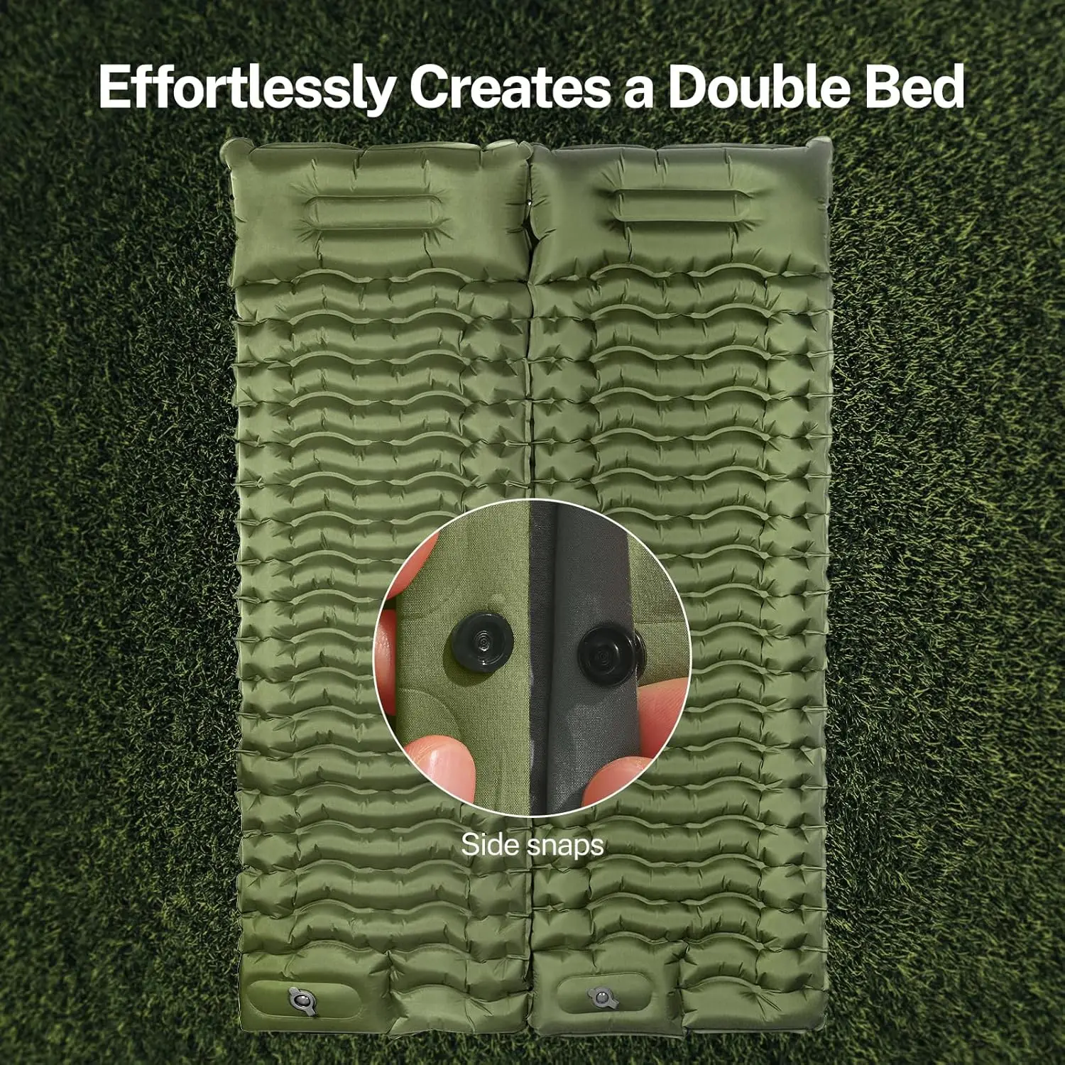 Double Size Inflatable Mattress Air Bed Sleeping Pad With Built In Pillow Electric Pump For Camping Home Travel