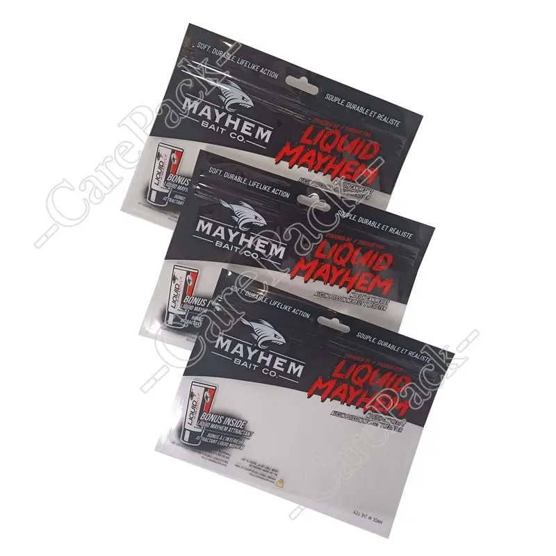 Custom Printing Plastic Fishing Lure MOQ500 Factory Price High Quality Clear Windows For Fish Baits Packaging Bag