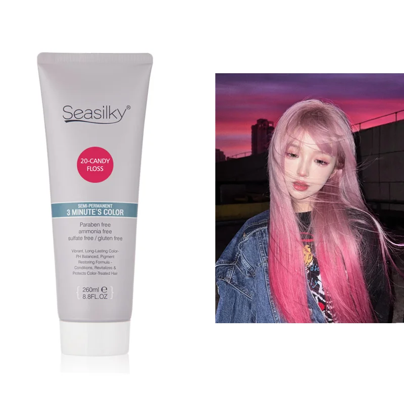 Premium Quality Ammonia-Free Semi-Permanent Hair Color Cream 3 minutes rapid dyeing 260ML