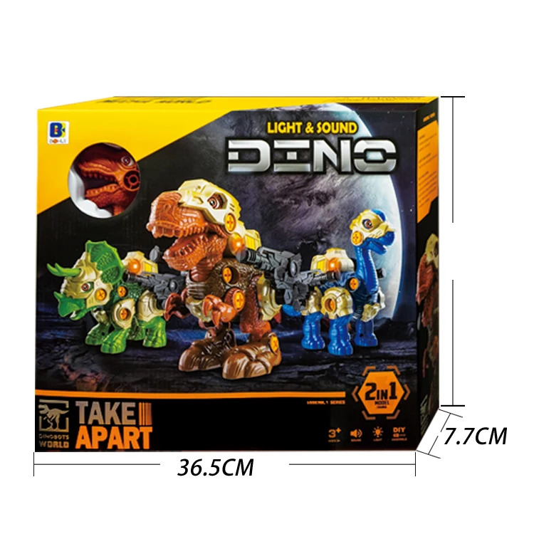 29 pcs Assemble screw toy  Kids 3-5 Puppet Animals  mecha dino Tyrannosaurus rex  Plastic Dinosaur Toy