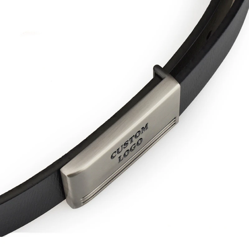 Hot Selling Fashion Men Belt PU leather Flat Buckle High Quality Leather Belt