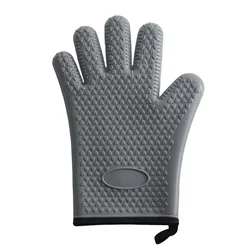 Rubber Waterproof Outdoor Barbecue Extreme Heat Resistant Grilling Cooking Baking Oven Mitts Pit Silicone Oven Glove BBQ Gloves
