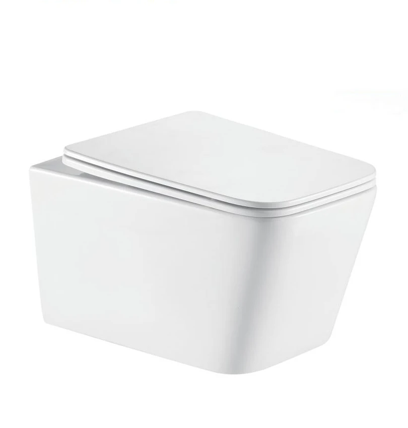 Высококачественный керамический настенный унитаз с УФ-крышкой без оправы для сидения роскошная вилла аксессуары ванной комнаты от производителя Chaozhou