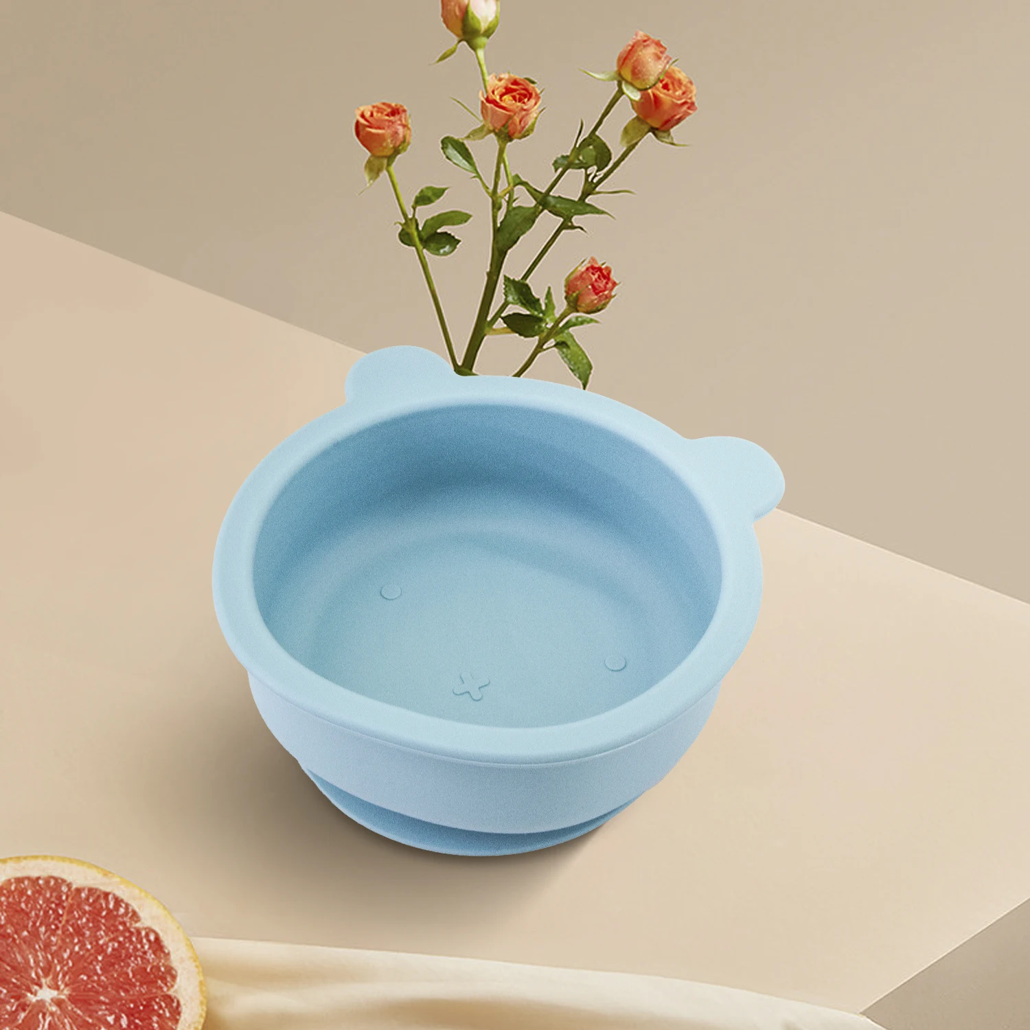 Food Grade Silicone Suction Baby Bowl & Spoon - Suction Bowls for Baby Led Weaning - BPA Free - Baby Feeding Set