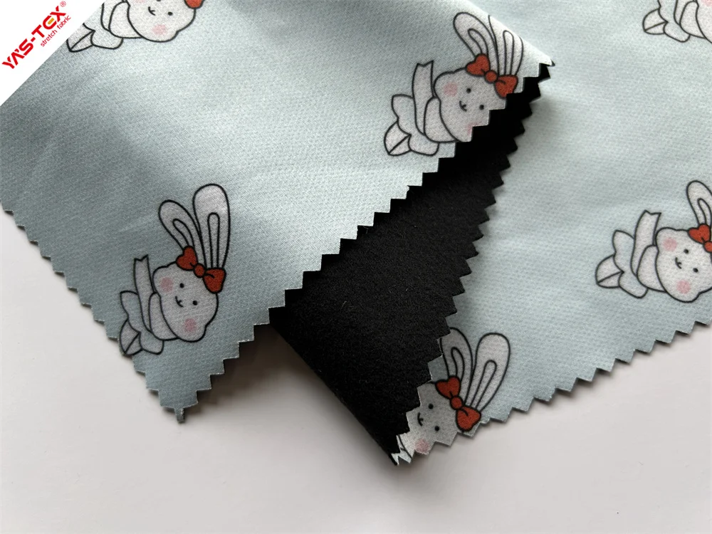 Customizable Printed 50D Plain  fabric bonded TPU and 50D Brushed Knitted fabric 3 layers waterproof fabrics for clothing