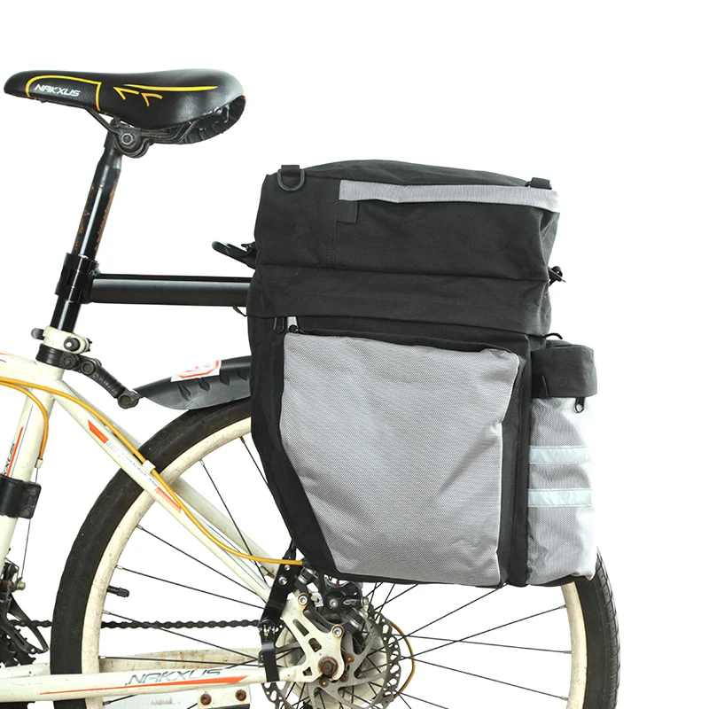 Велосипедная сумка Panniers на заднее сиденье велосипеда со светоотражающей отделкой и большими