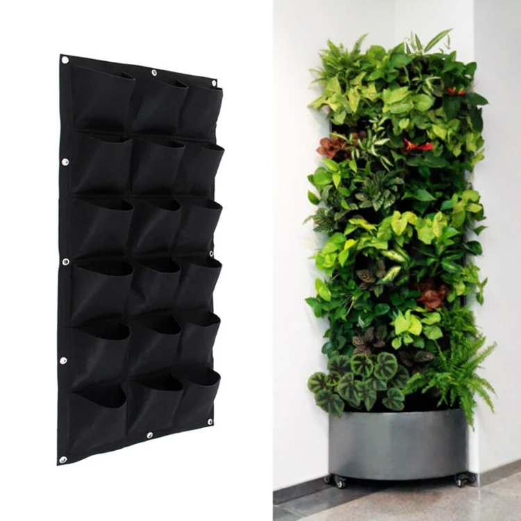 Новый вертикальный настенный подвесной мешок для выращивания растений на балконе/фетровый мешок для посадки цветов