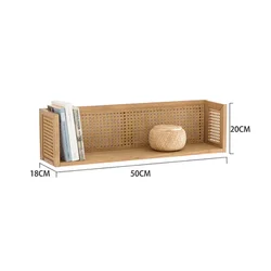 Nordic Style Ins Rattan Shelf Wall Mounted Storage Rack 2022 Amazon Hot Sale Rattan Shelf