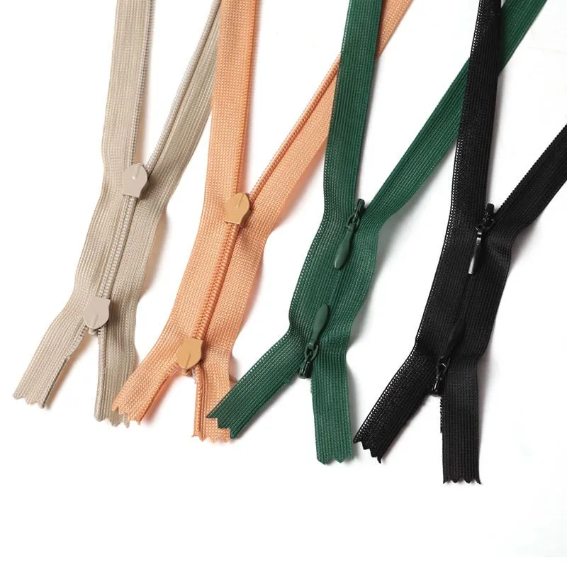 Custom No 3/5 hidden nylon zipper 2 way invisible zipper  Invisible Zipper