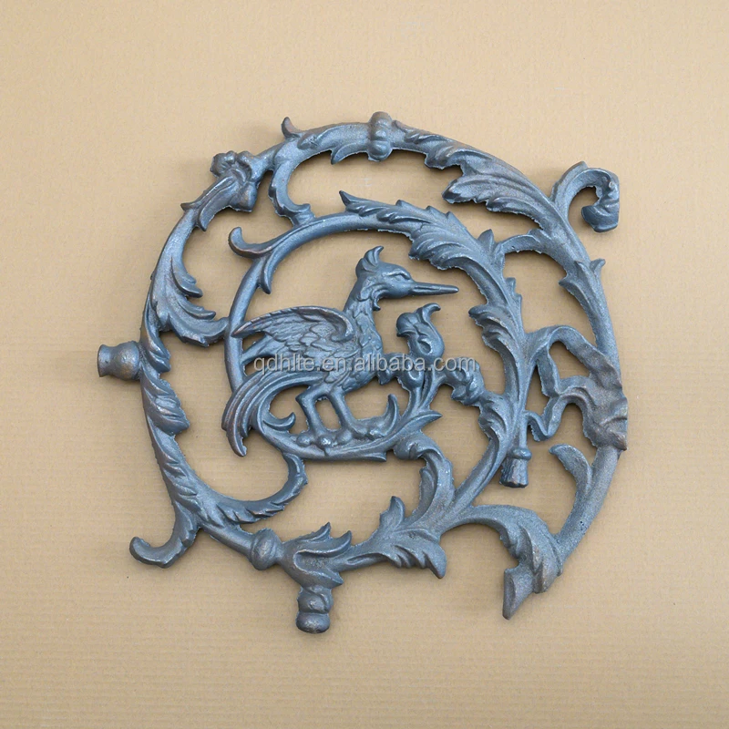 Hualute factory supply ornamental wrought iron rosettes, cast iron rosettes for wrought iron fence design