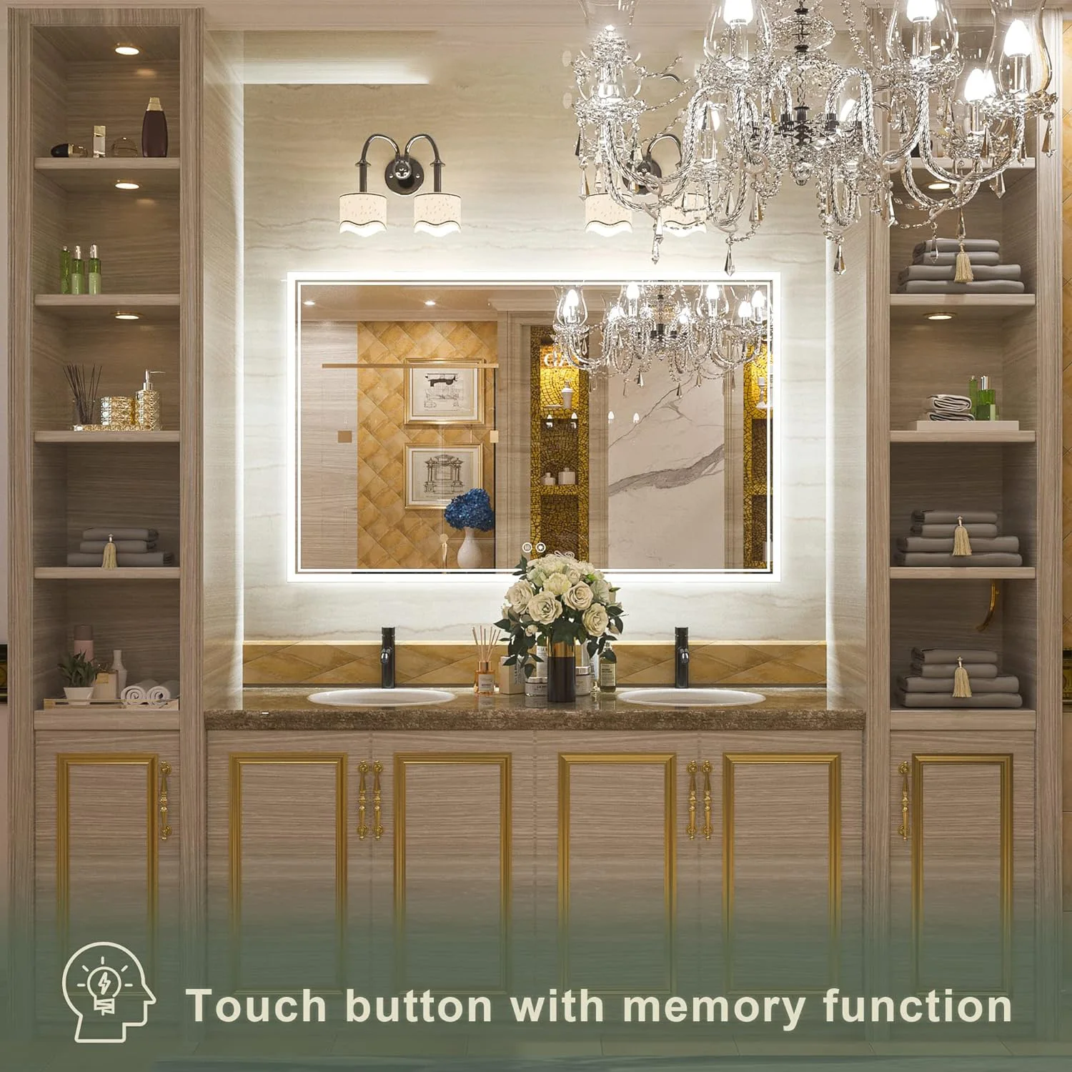 Factory direct rectangular mirror is suitable for horizontal or vertical hanging such as vanity living room bathroom gym