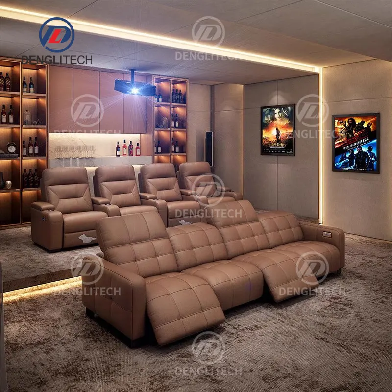 American 3 Seater Elegant Sofa Set For Living Room Unique Brown Leather Sofa Set Furniture Memory Foam Large Sectional Sofa