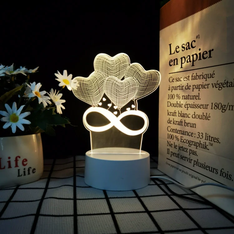 Hot Sale Loved Bear Board Pieces Smart Touch Switch Remote Controlled Natural Cold Warm White Lighting 3D Visual Effect Lamp