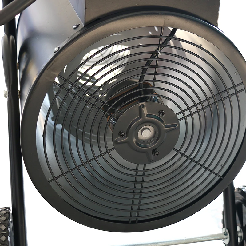 30kw Black Stainless Industrial Portable Overheat Protection Electric Poultry Brooder electric heater and fan With Wheels