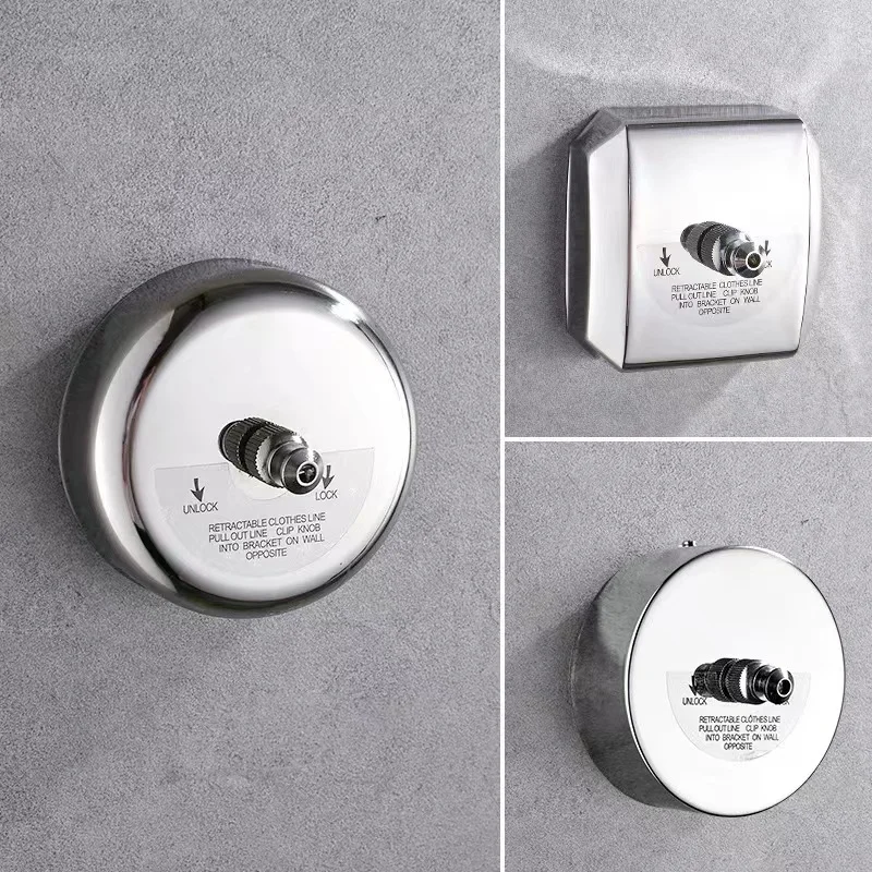 Wall Mounted Roller Washing Line Outdoor Rope Clothesline OEM Organizer Style Clothesline Retractable Stainless Steel Metal