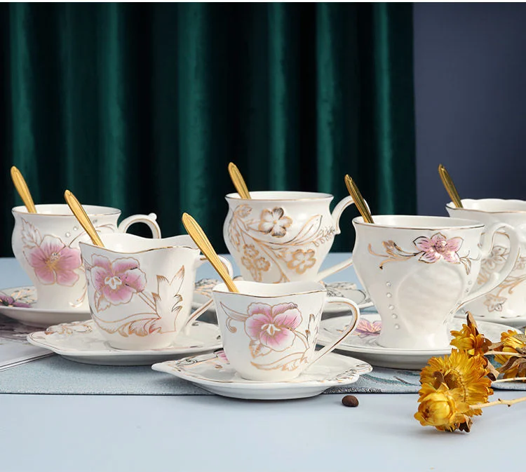 Best sell European Porcelain Caffe or Tea  Cup Set