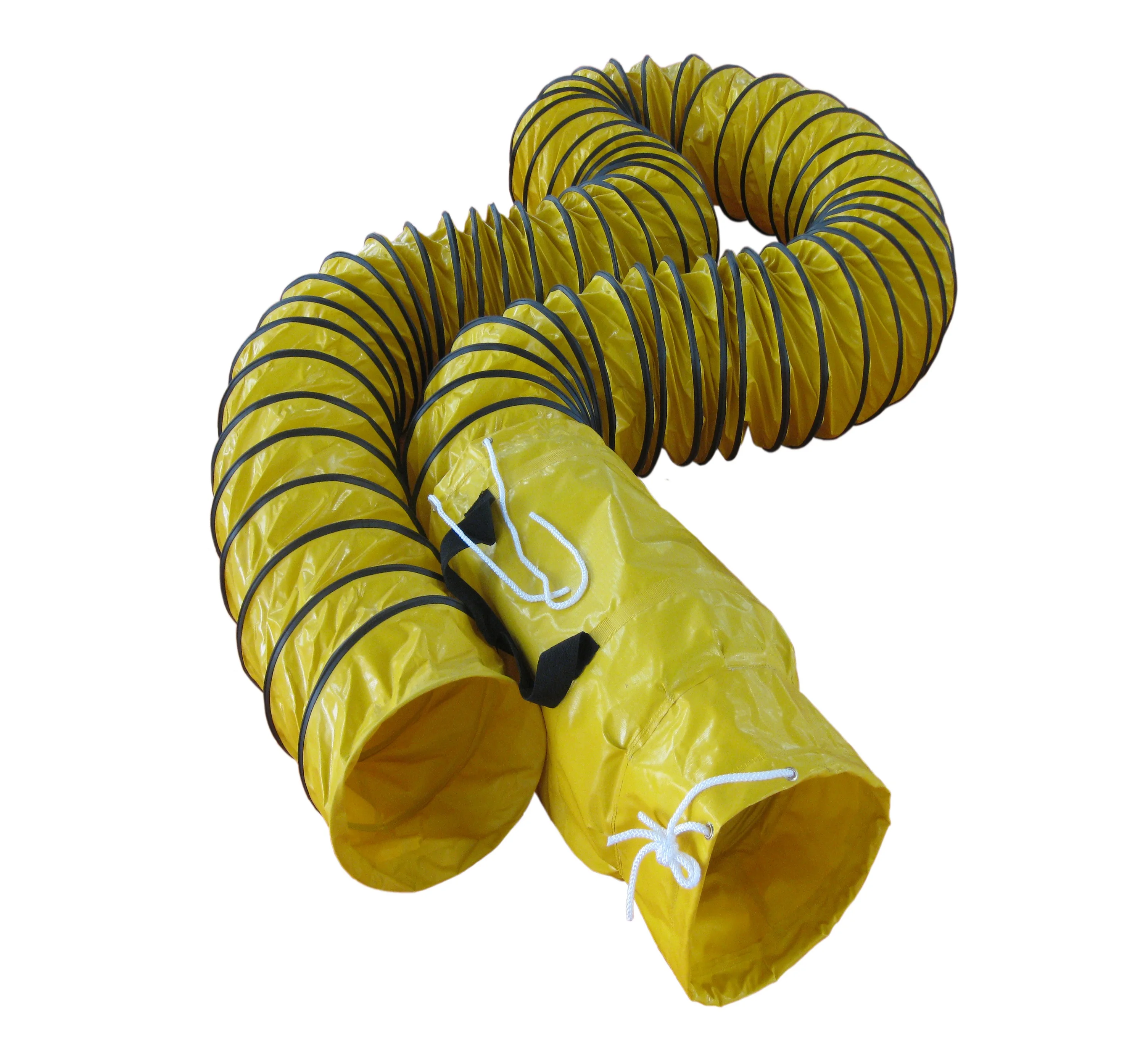 plastic pipe orange color PVC flexible air duct for axial ventilating industrial blower fan ventilation with carry bag
