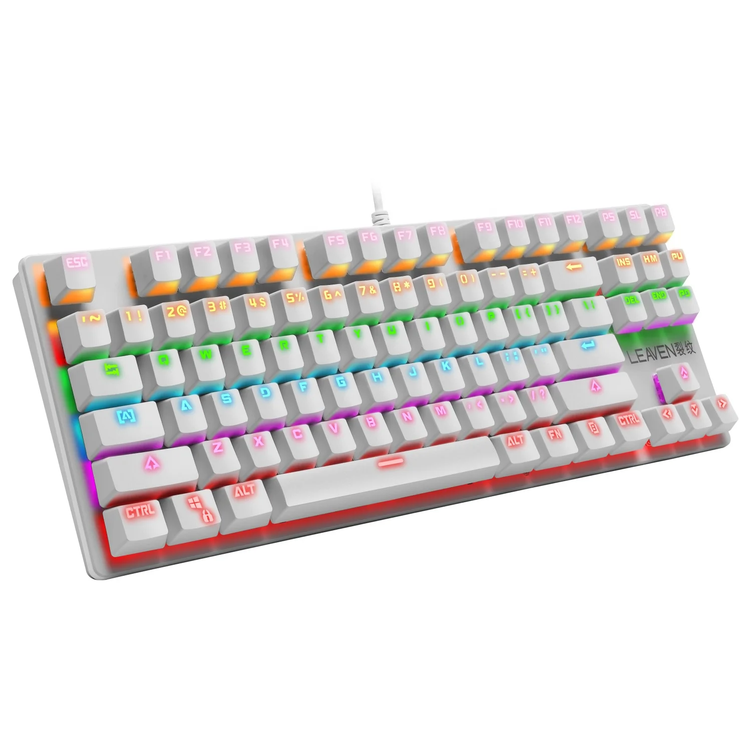  Usb Проводная игровая механическая клавиатура со светящимся RGB 87