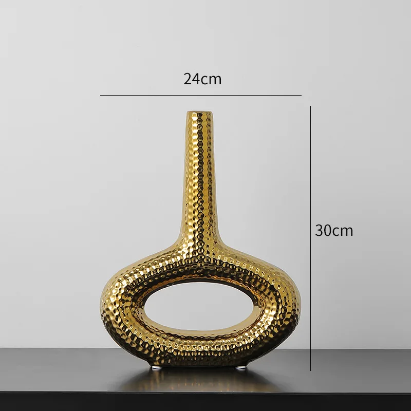 Small ornaments Northern Europe Abstract Home Decoration plating gold ceramic Art home ornaments Other Home Decor office Vase