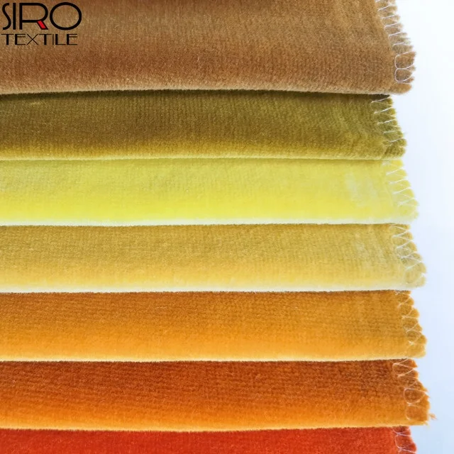 Top selling multi-color 460gsm cut pile woven 100% cotton velvet fabric crown velvet fabric for sofa and curtain