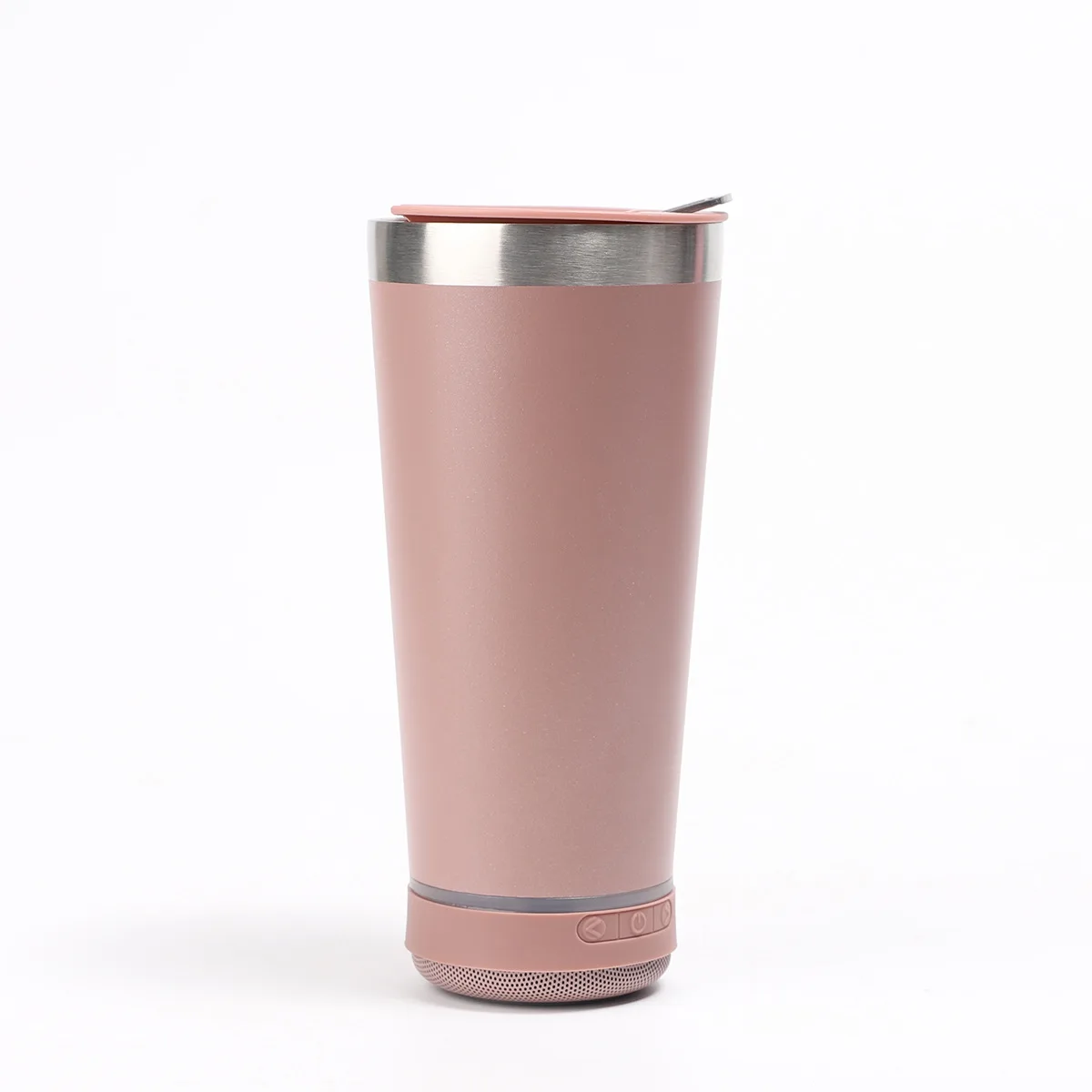2024 New USB Charging Cup 16oz Intelligent Blue tooth Vacuum Tumbler Stainless Steel Blue tooth Beer Cup with Wireless Speak