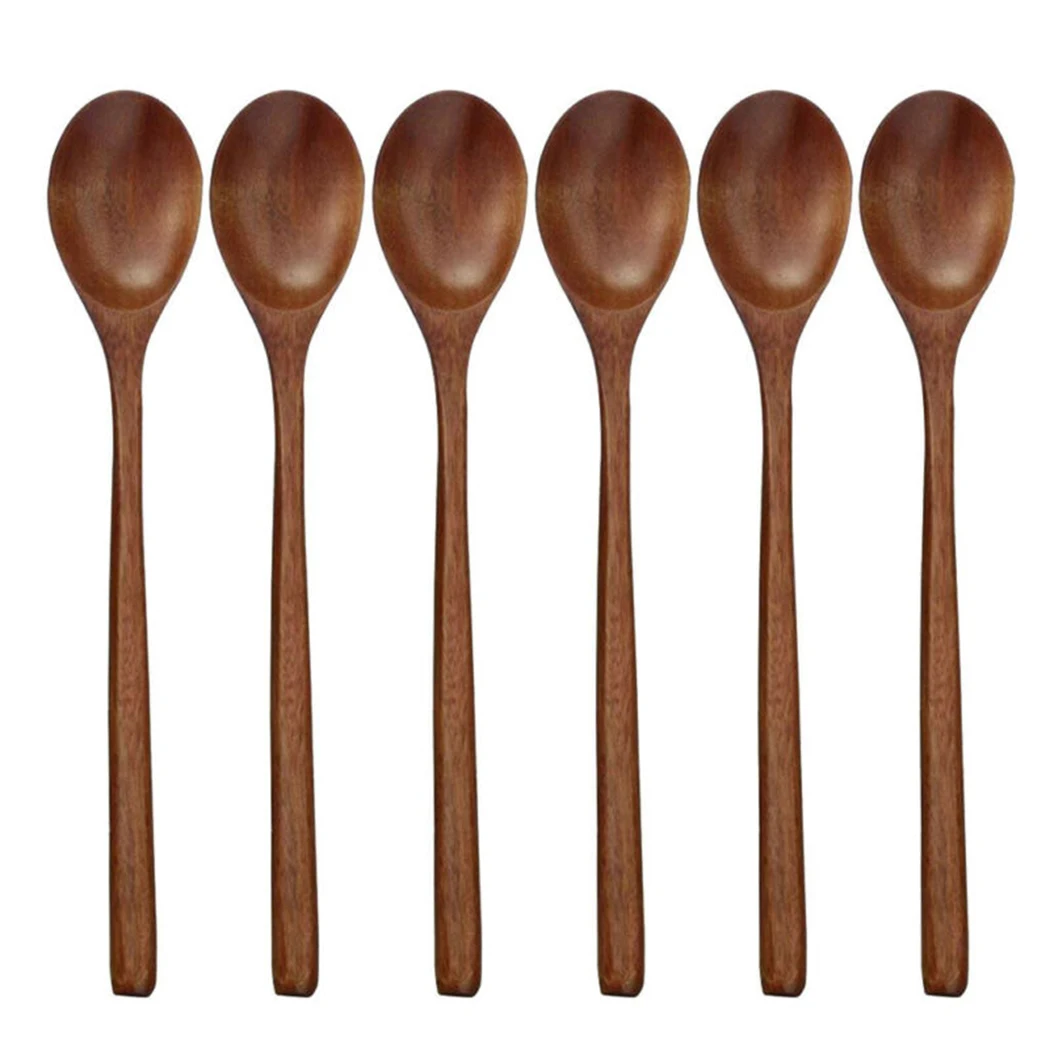 Wooden Spoon Bamboo Kitchen Natural Wood Soup Tableware Cooking Honey Bamboo Coffee Spoon Mixing Spoon