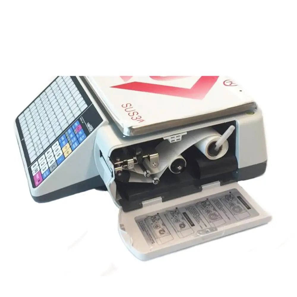 Весы HSPOS с большой емкостью для хранения весы принтером этикеток