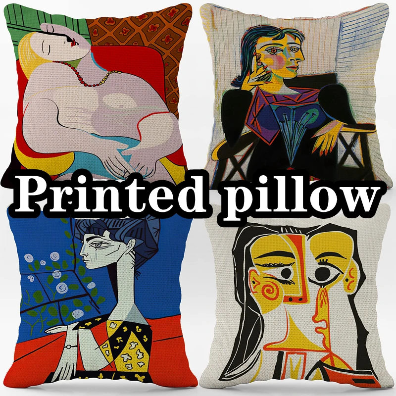 New design print picture on cheap bridal gifts leopard printing satin Printed pillow with great price