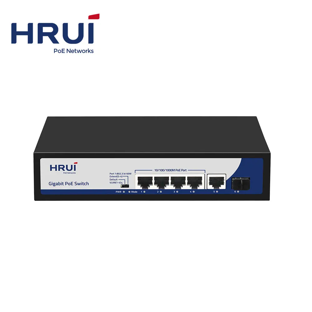 Full Gigabit Fast Network PoE Switch 4 Port for CCTV IP