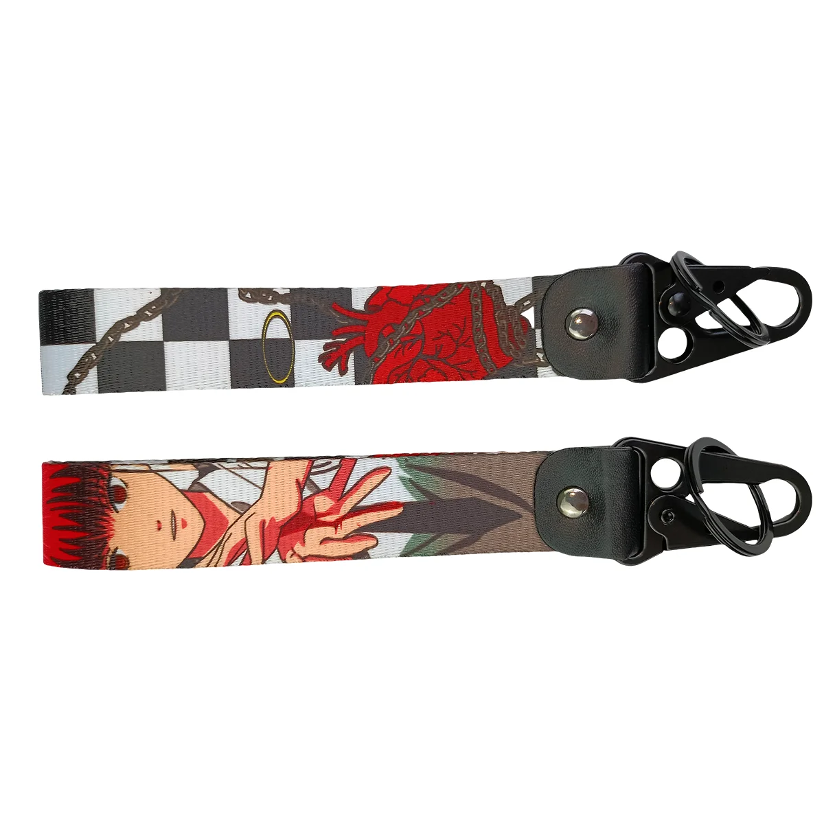 Nylon Webbing Lanyard Carabiner Eagle Mouth Hook Belt Keychain Multi-purpose Belt Buckle