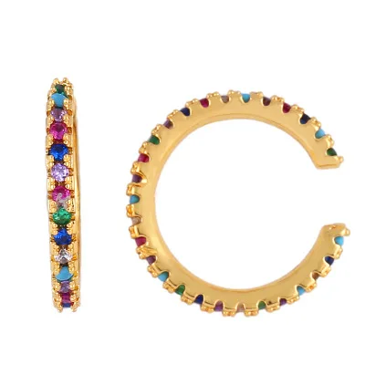 
Earrings Conch Ear Cuff With Stones Multicolor Earrings 925 Sterling Sliver Earrings For Women Jewelry 