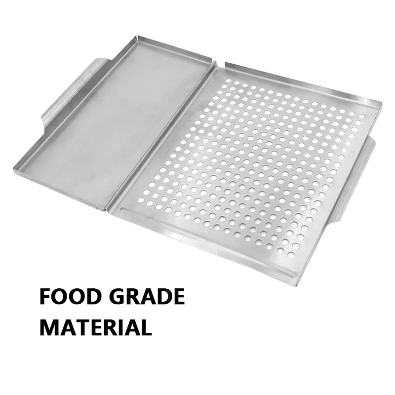 New Product Cooking Tools Outdoor BBQ Saver Tray Stainless Steel Grill Tray