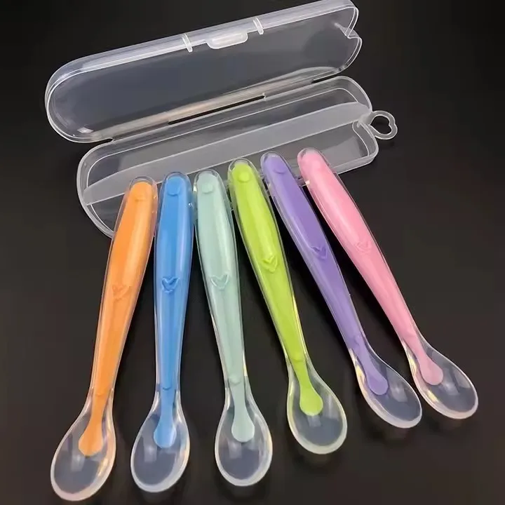 Lifetop Custom Logo Baby First Step Spoon Starter Silicone Training Baby Weaning Pre Spoons Bpa Free Silicone Baby Spoon Feeder