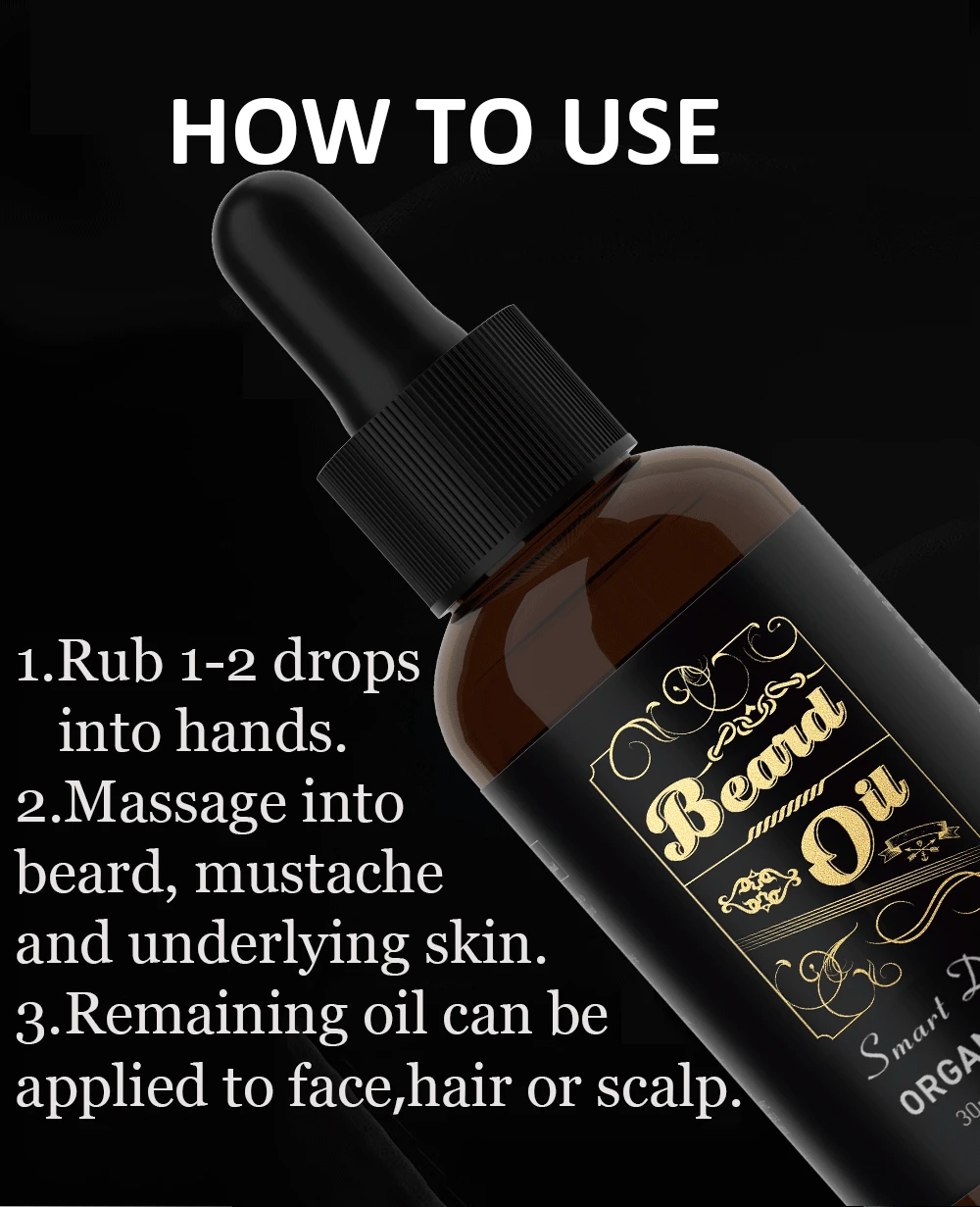 Beard Growth Essential Oil Beard Care Essential Growth Liquid Nourishing Soft Bright and Strong Beard Oil