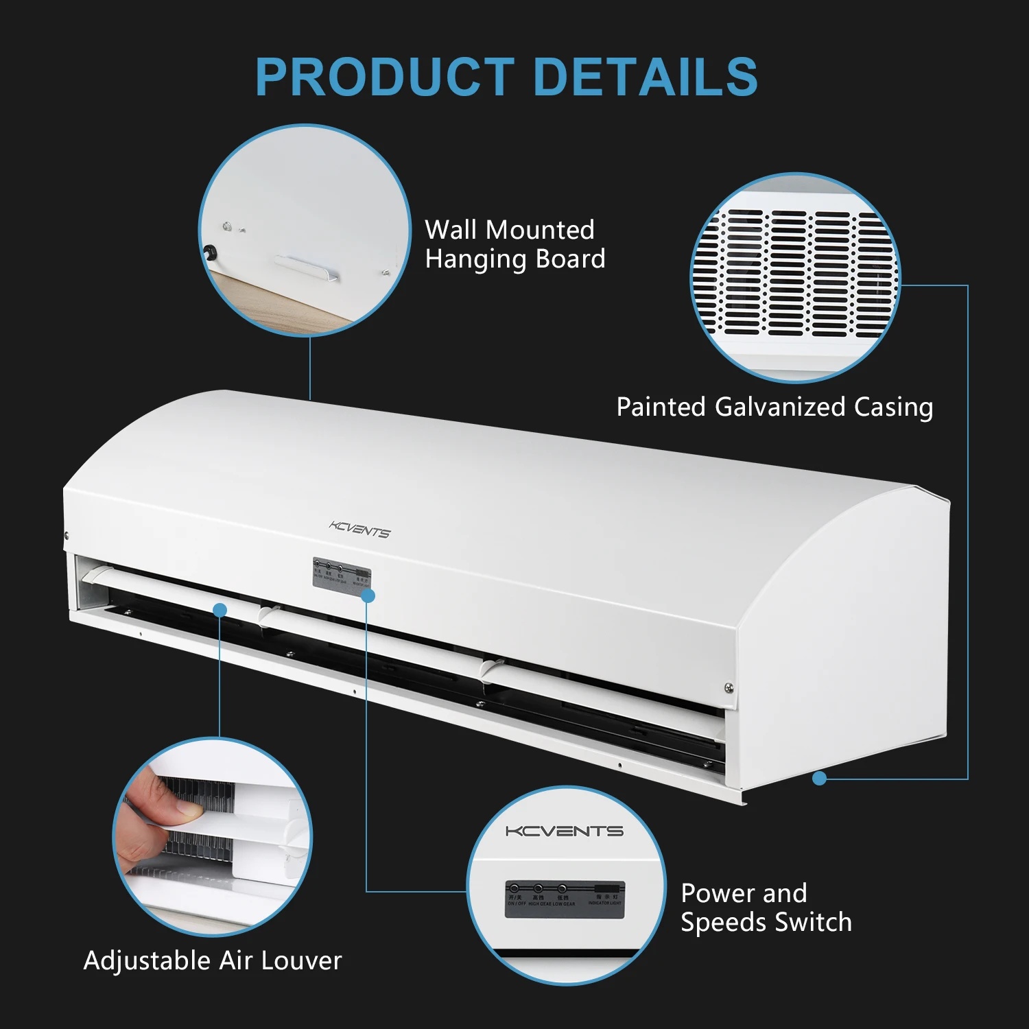0.9M/1.2M/1.5M/1.8M Centrifugal strong air flow Air Curtain residential/commercial air curtain