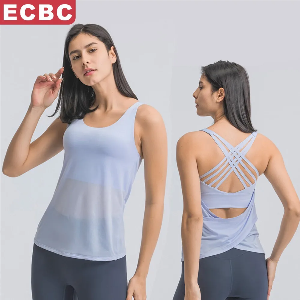 New Align Exercise Clothing For Women Running Vest Sports Blouse With Breast Pad Loose Breathable Workout Yoga Top