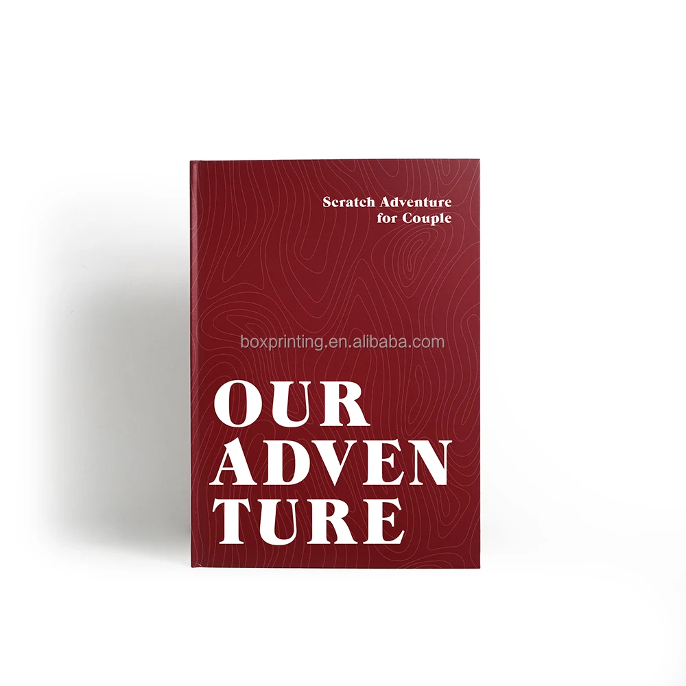 Custom Printing  My Adventure Couple Challenge Scrapbook Valentines Scratch Off Book Activity For Couples