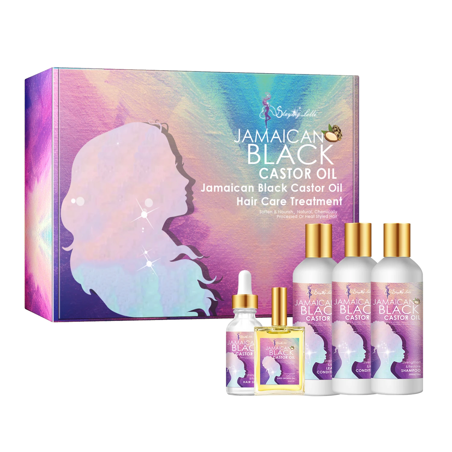 Black Castor Oil Sulphate Free Split Ends Coconut Leave In Conditioner For African Hair Smooth And Moisturize