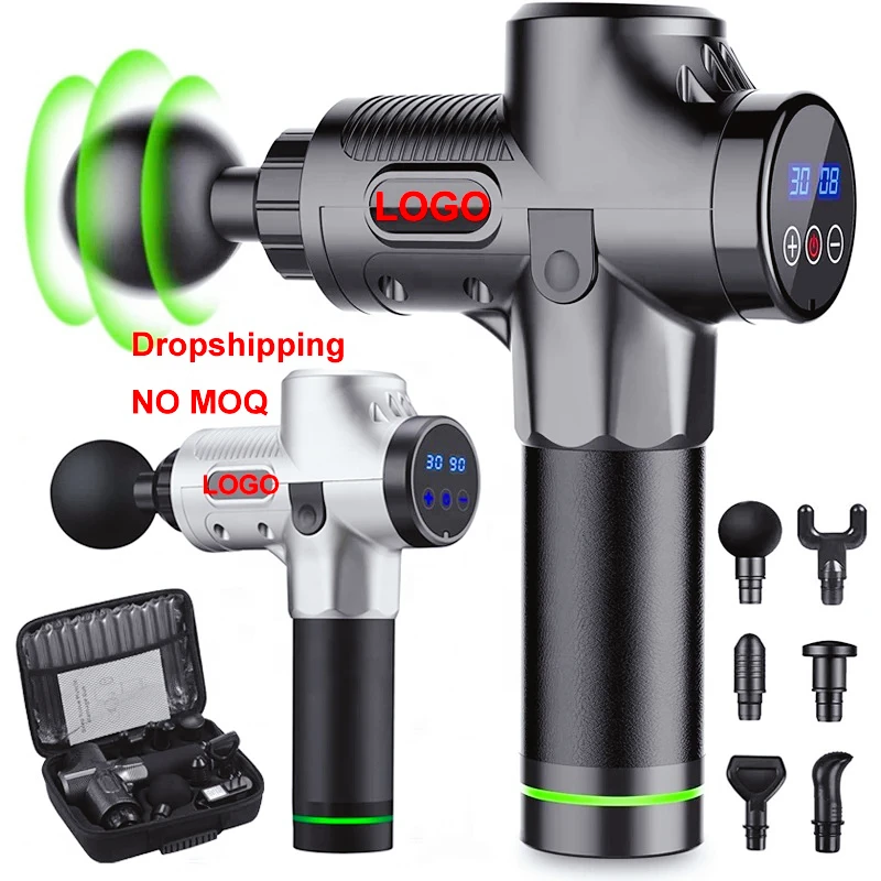 
Dropshipping percussion massager customized electric vibration massage gun 