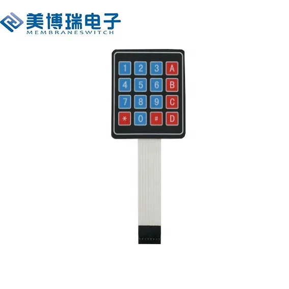 High Quality OEM Manufacturer 4 x 4  keys membrane switch keypad panel